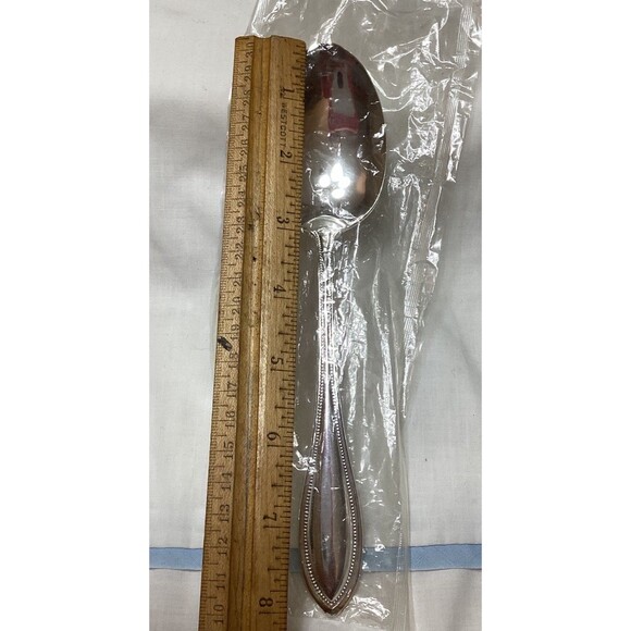 Two ONEIDA VTG 1992 SILVER ARBOR SILVER PLATED Serving SPOONS Sealed NIP USA - Picture 8 of 10